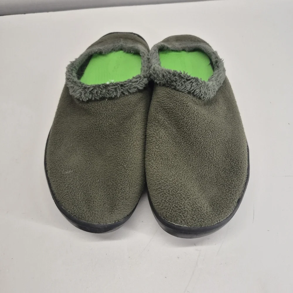 OOFOS OOcoozie Mule Mens Size 11 Green Slip On Recovery Sandals Casual Comfort